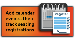 Calendar events and registration